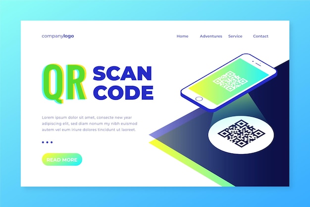 Qr code scanning landing page design