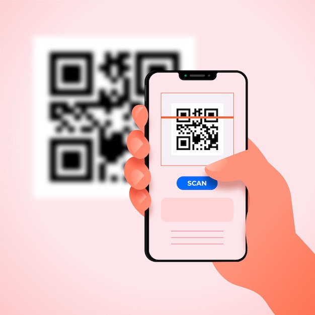 Vector qr code scanning on smart phone