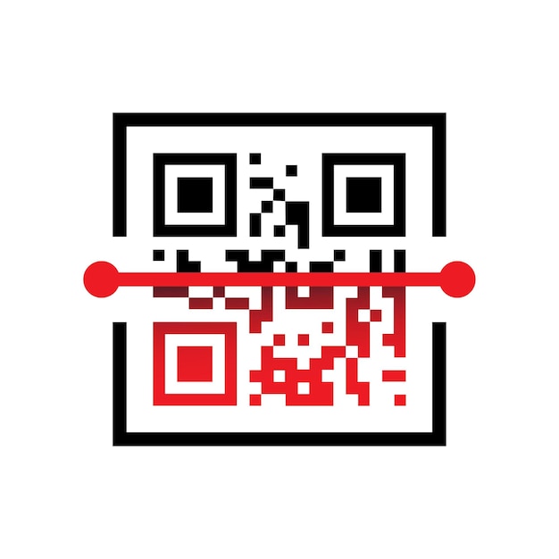 Икона вектора сканирования QR-кода