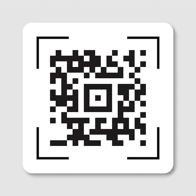 QR-code scanning vector icoon