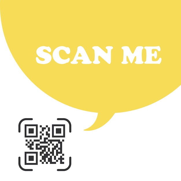 QR-код для смартфона Надпись сканирует меня значком смартфона Qr-код для оплаты Вектор