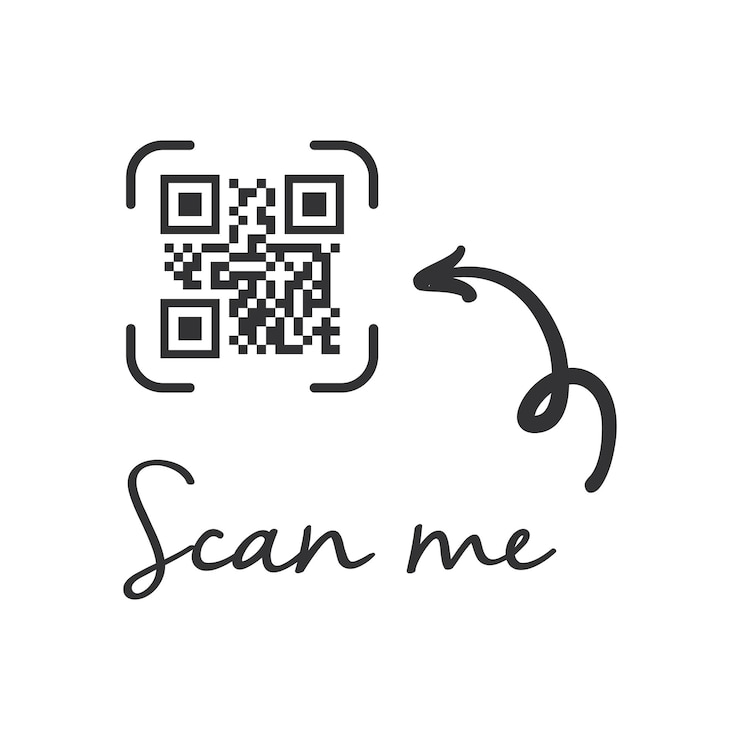 Vector qr code for smartphone inscription scan me with smartphone icon qr code for payment vector