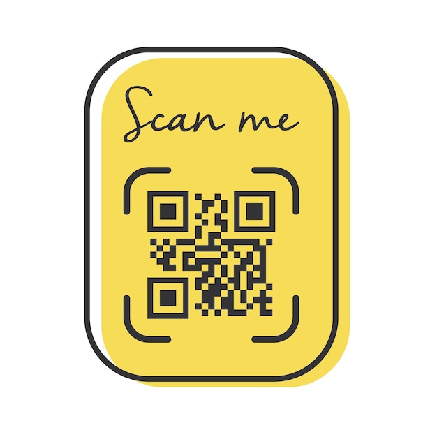 qr code for smartphone inscription scan me with smartphone icon qr code for payment vector