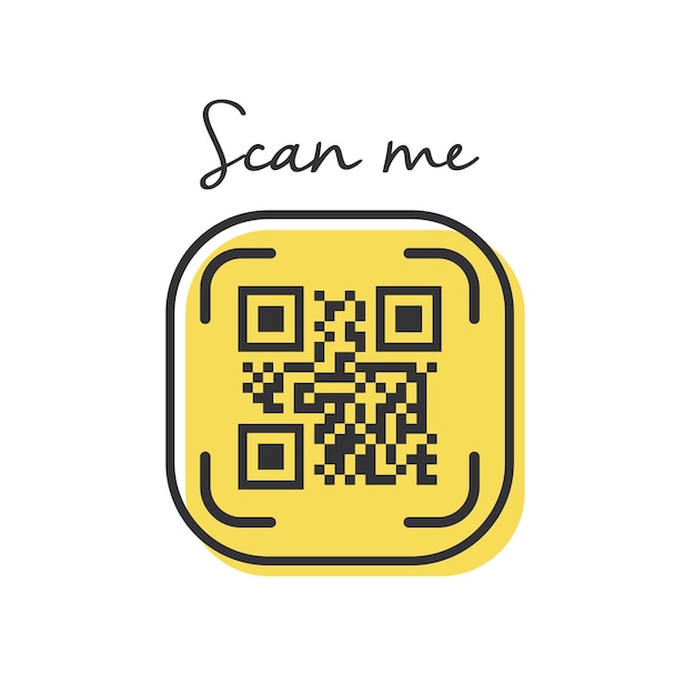 qr code for smartphone inscription scan me with smartphone icon qr code for payment vector