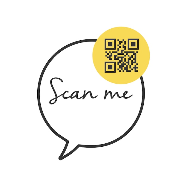 QR code for smartphone Inscription scan me with smartphone icon Qr code for payment