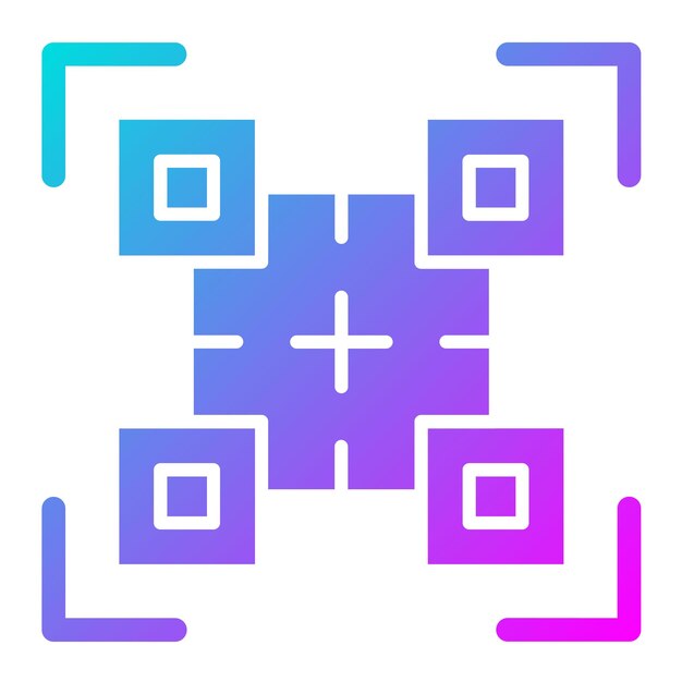 Икона векторного QR-кода может быть использована для набора икон библиотеки