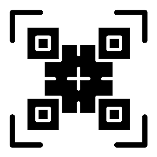 Стиль векторной иллюстрации QR-кода