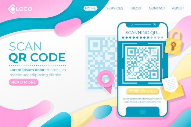 Qr code verification landing page template