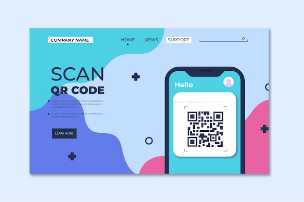 Qr code verification landing page template