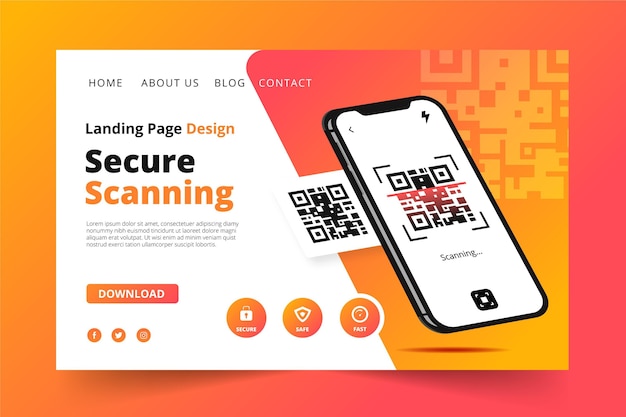 qr code verification - landing page