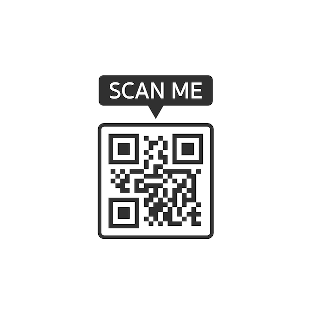 QR-code voor smartphone Inschrijving scan me met smartphonepictogram Qr-code voor betaling Vector