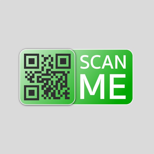 QR-code voor smartphone Inschrijving scan me met smartphonepictogram Qr-code voor betaling Vector