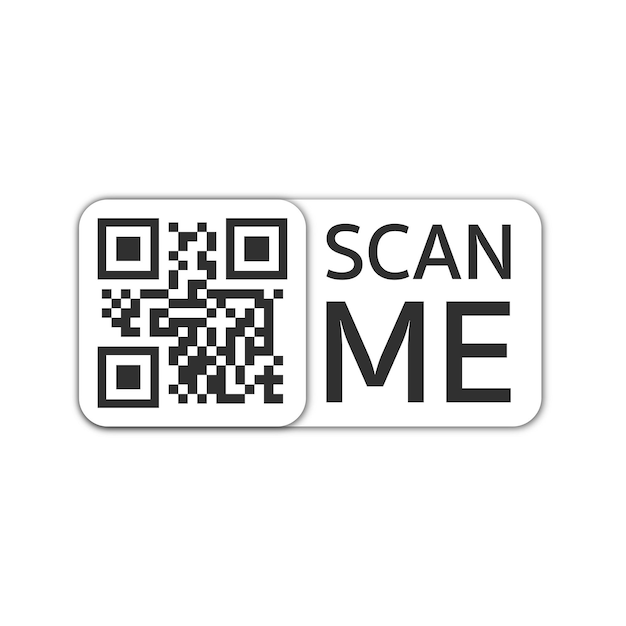 QR-code voor smartphone Inschrijving scan me met smartphonepictogram Qr-code voor betaling Vector