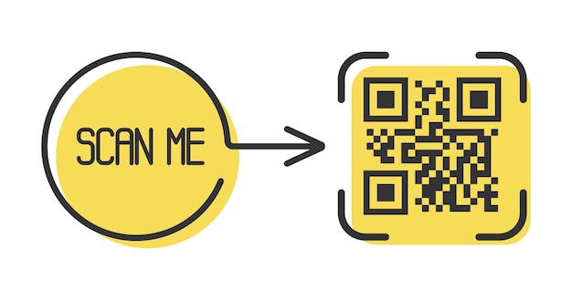 QR-code voor smartphone Inschrijving scan me met smartphonepictogram Qr-code voor betaling Vector