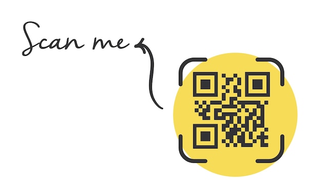 QR-code voor smartphone Inschrijving scan me met smartphonepictogram Qr-code voor betaling Vector