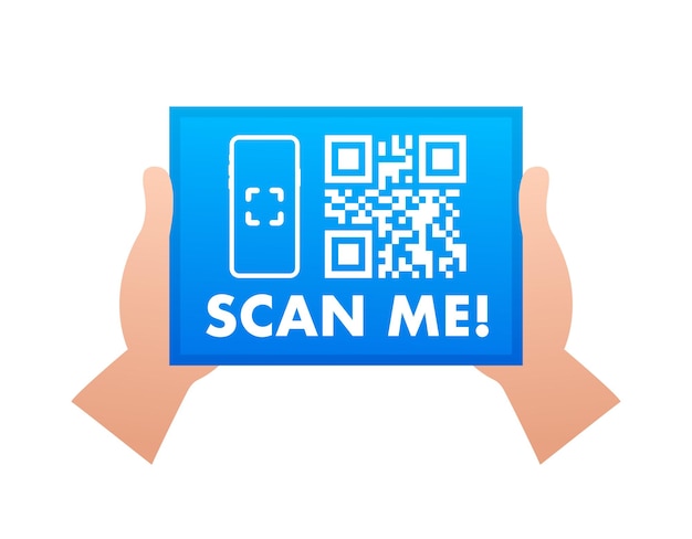 QR-code voor smartphone Inschrijving scan me met smartphonepictogram Qr-code voor betaling