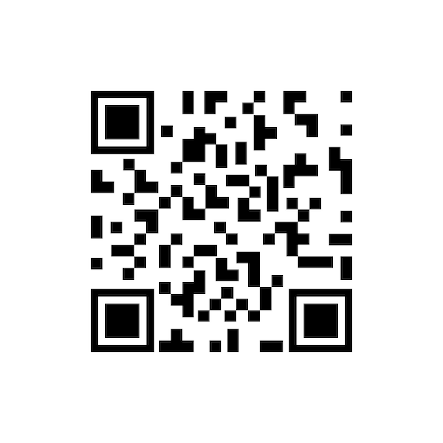 QR Code on white background Vector illustration