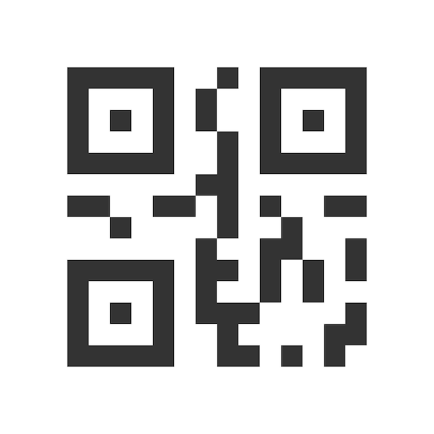 QR-codepictogram Scan me symbool Teken mobiele sticker barcode vector