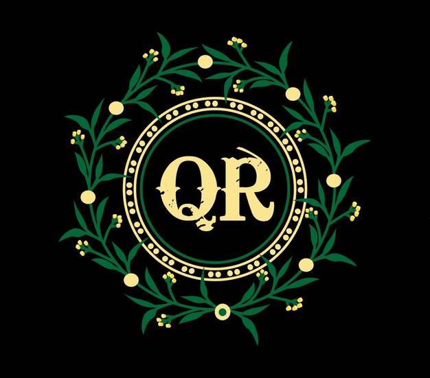 원형 모양의 QR 문자 로고 디자인 QR 원형 및 큐브 모양 로고 디자인 QR 모노그램 비즈니스