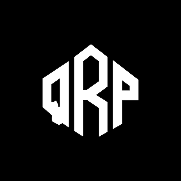 벡터 다각형 모양의 qrp 글자 로고 디자인 qrp 다각형 및 큐브 모양 로고 설계 qrp 육각형 터 로고 템플릿 색과 검은색 qrp 모노그램 비즈니스 및 부동산 로고