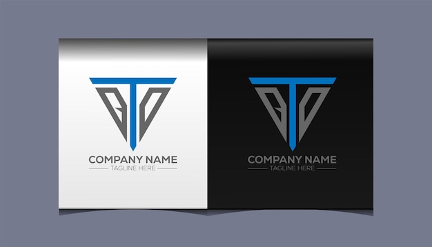 QTD initial modern logo design vector icon template