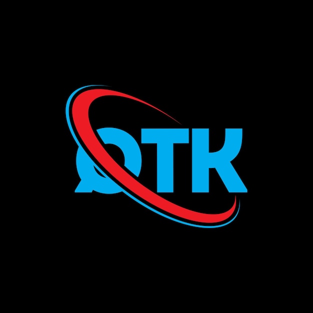 QTKのロゴ QTK文字 QTK字母 QTKロゴデザイン 円と大文字で結びついたQTKログ QTKテクノロジービジネスと不動産ブランドのタイポグラフィー
