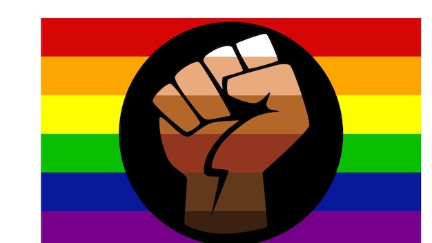 QTPOC QPOC lgbt flag for people who are nonCaucasian meaning QTPOC includes Black Latinx Asian Indigenous