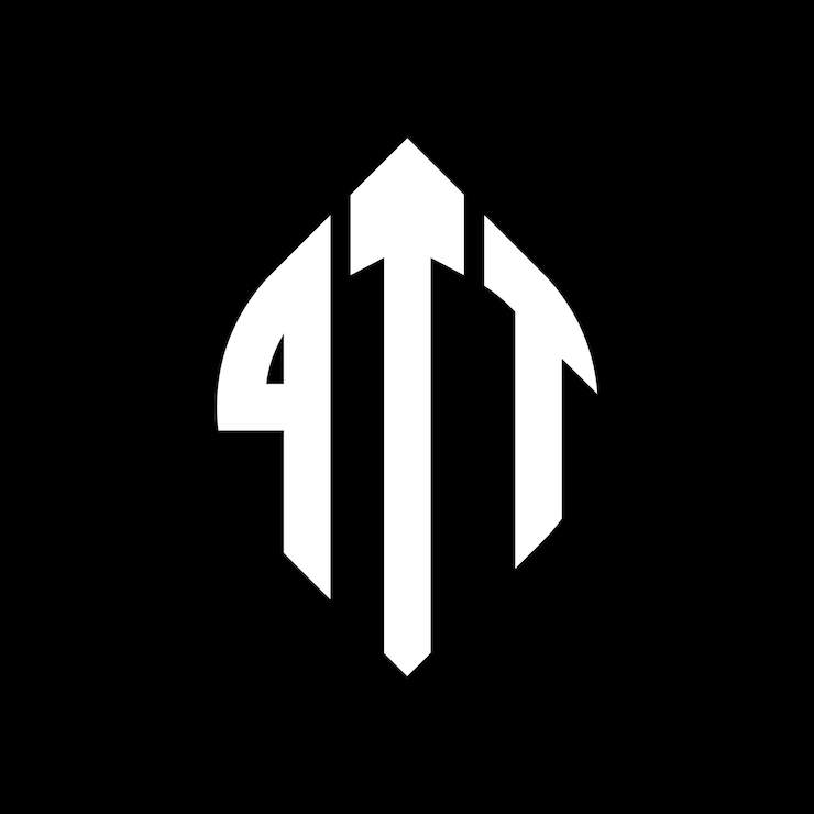 Vector qtt 圓形字母標誌設計:圓形和圆形 qtt 圆字母:字體風格 三個頭字母形成一個圓形標誌 qtt 圈紋 抽象 單字母 字母 標誌 矢量