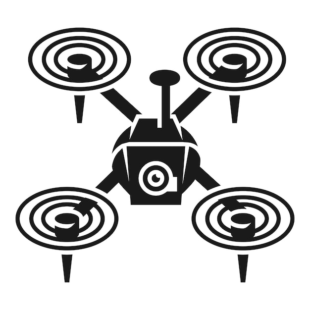 Vector quadcopter icon simple illustration of quadcopter vector icon for web design isolated on white background