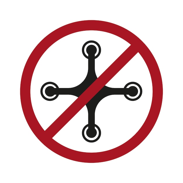 Vector quadrocopter ban vector illustration