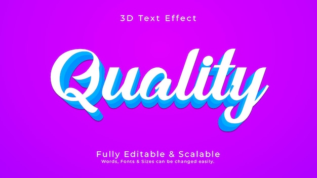 Вектор Качественный 3d-векторный текстовый эффект, полностью редактируемый