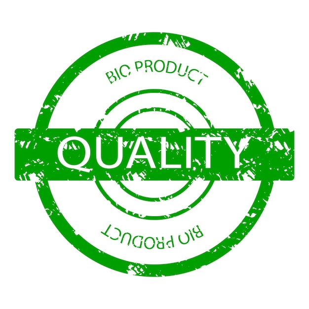 Vector quality bio product rubber stamp