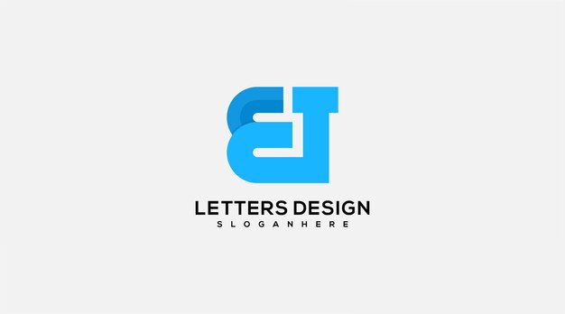 Quality ET Letter Logo design icon symbol