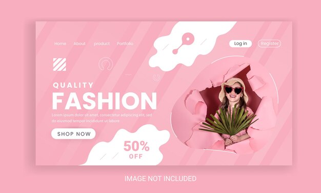 Quality fashion banner template