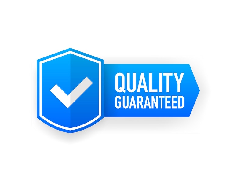 Vector quality guarantee stamp. quality guarantee label. flat design sign. vector illustration.