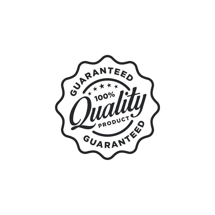 Vector quality guaranteed logo icon stamp symbol