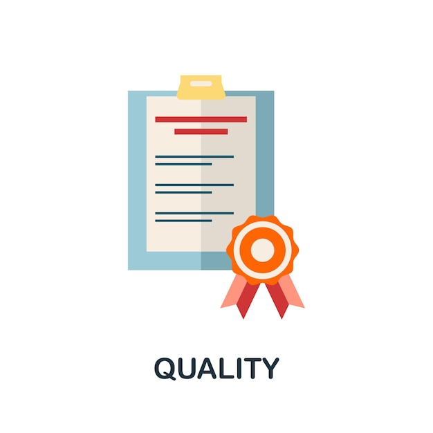 Quality icon Simple element from core values collection Creative Quality icon for web design templates infographics and more