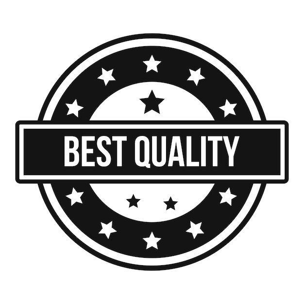 Quality logo Simple illustration of quality vector logo for web