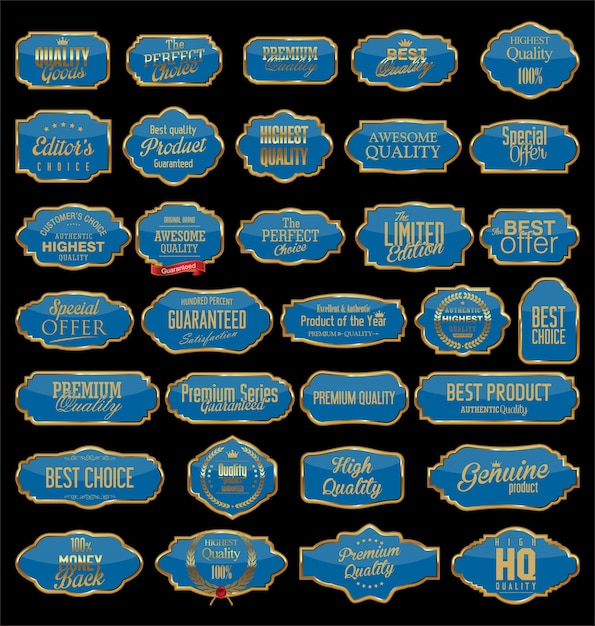 Quality retro vintage badges