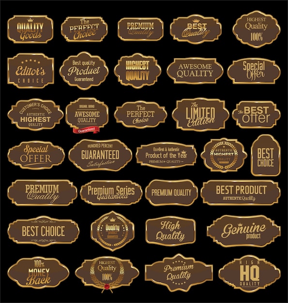 Quality retro vintage badges