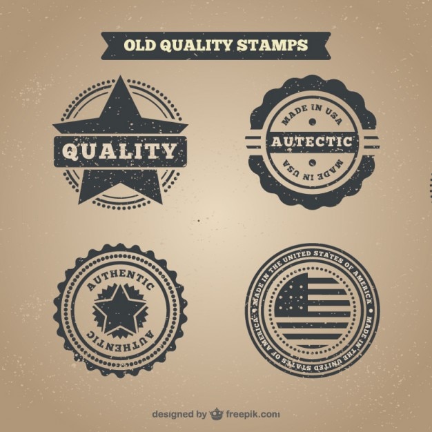 Quality stamps in vintage design