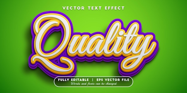 Quality text effect with editable text style