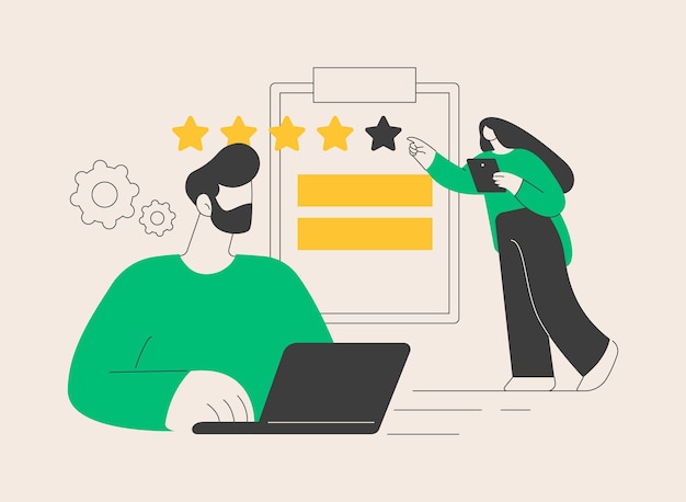Качественная работа абстрактная концепция векторная иллюстрация