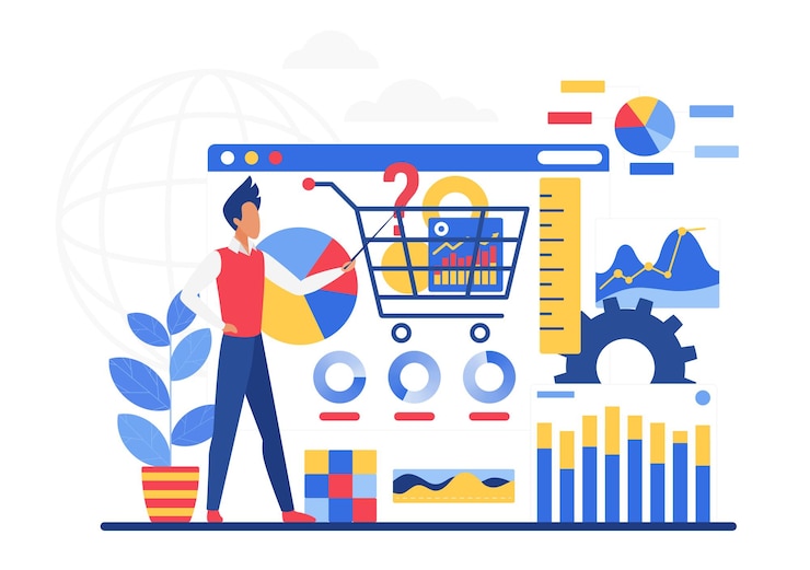 Vector quantitative and qualitative market analysis expertise
