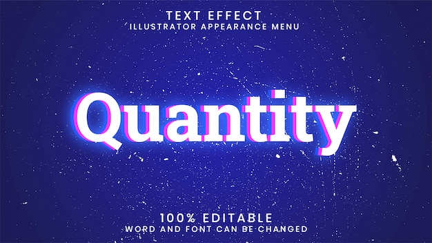 Quantity Editable Text Effect Style Template