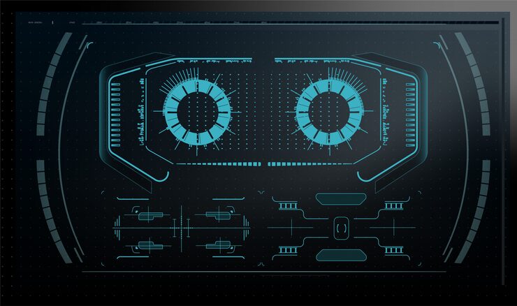 Vector 양자 컴퓨터, 큰 데이터 처리, 데이터베이스 개념 cpu 아이소 메트릭 배너 중앙 컴퓨터 프로세서 cpu 개념입니다. 디지털 칩 파란색 배경 조명으로 미래의 마이크로 칩 프로세서.
