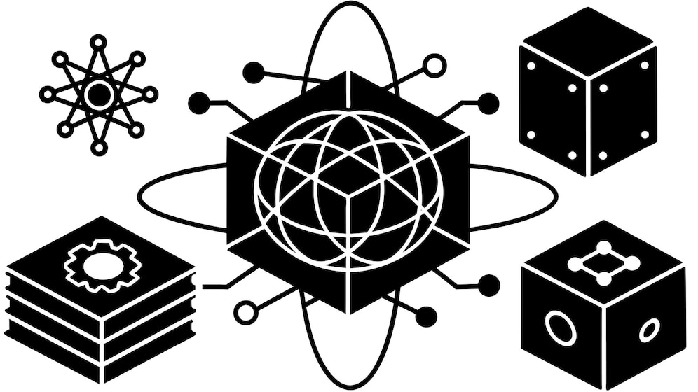Premium Vector | Quantum computer programming vector graphics ...