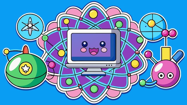 量子コンピュータープログラミング ベクトルグラフィックス イラスト EPS ソース ファイル フォーマット 損失なし スケーリング