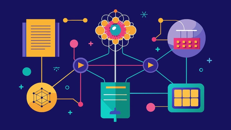 Vector quantum computer programming vector graphics illustration eps source file format lossless scaling ic