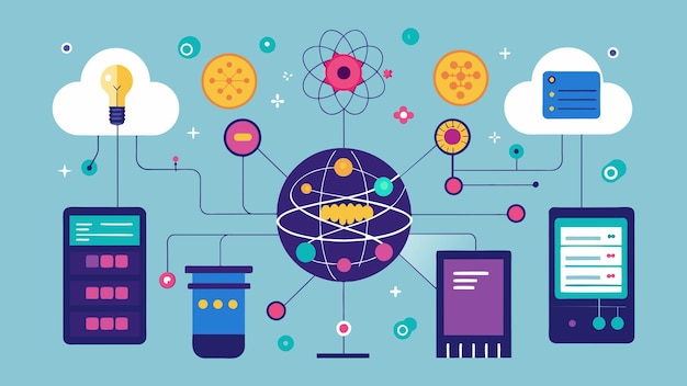 quantum computer programming vector graphics illustration EPS source file format lossless scaling ic